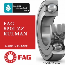 6201 ZZ FAG Rulman  (Çelik Kapak) 12x32x10 - 12*32*10 mm